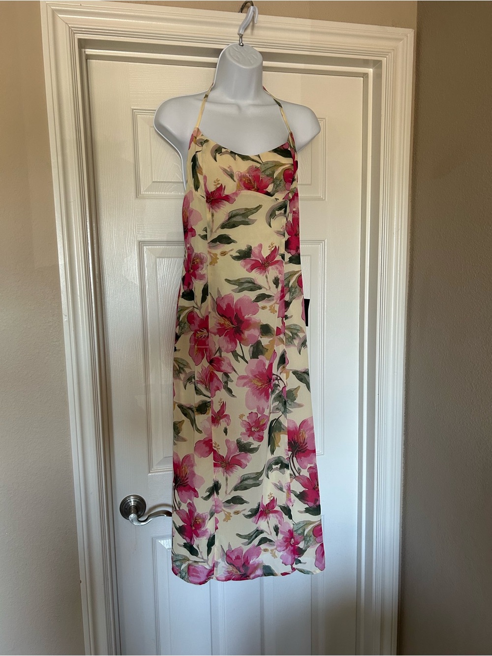 Lulu Dress in Pink and Cream, NWT, size Medium